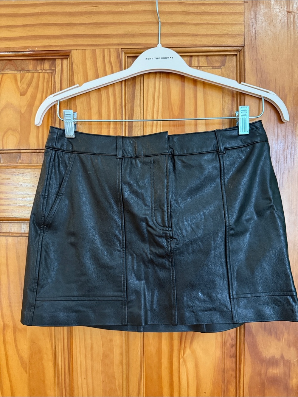 Black Faux Leather Mini Skirt - Commando